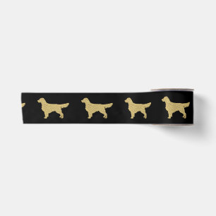 Het goud schittert Golden retriever Satijnen Lint