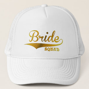 het goud van de bruidploeg schittert het bruids trucker pet