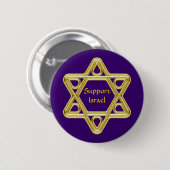 Het Goud van de jodenster Ronde Button 5,7 Cm (Voorkant /achterkant)