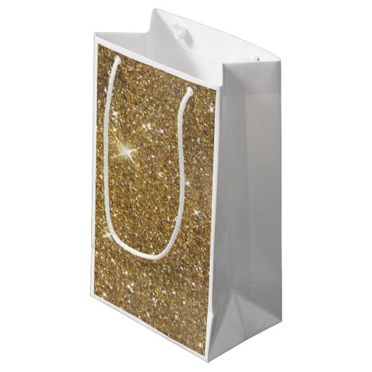 Het Goud van de luxe schittert - Gedrukt Klein Cadeauzakje (Voorkant Gekanteld)