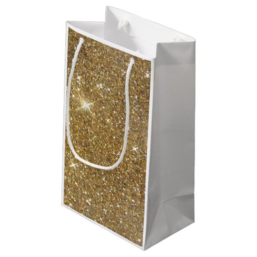 Het Goud van de luxe schittert - Gedrukt Klein Cadeauzakje (Achterkant Gekanteld)