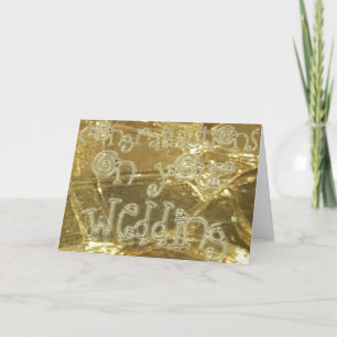 Het Goud van de Typografie van het Huwelijk van Kaart