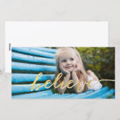 Het Goud van Faux gelooft de Kaart van de Foto van (Voorkant / Achterkant)