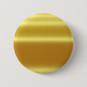 Het goud van Faux, grafisch glanzen, metaal, geel, Ronde Button 5,7 Cm