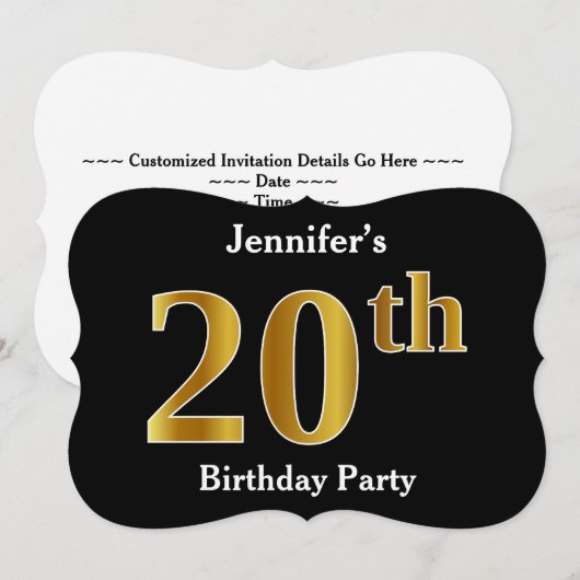 Het Goud van Faux kijkt de 20ste Partij van de Kaart (Voorkant / Achterkant)