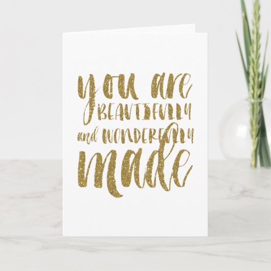 Het Goud van Faux schittert de Inspirerend Kaart (Voorkant)