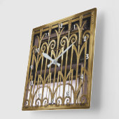 Het Goud van het art deco Vierkante Klok (Hoek)