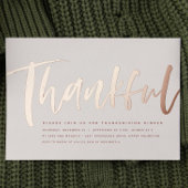 Het goud van het moderne roos dankzij het dankbare folie uitnodiging