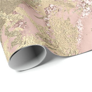 Het Goud van Ros bloost het Marmeren Glanzende Cadeaupapier