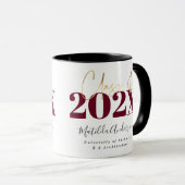 Het goudafstuderen van Bourgogne, elegant, modern Mok (Voorkant rechts)