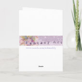 Het gouden Art. van de Fantasie van de Engel van Feestdagen Kaart (Achterkant)