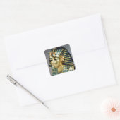 Het gouden begrafenismasker van Tutankhamun Vierkante Sticker (Envelop)