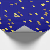 Het gouden Blauw van de Confettien van de Folie Cadeaupapier (Hoek)