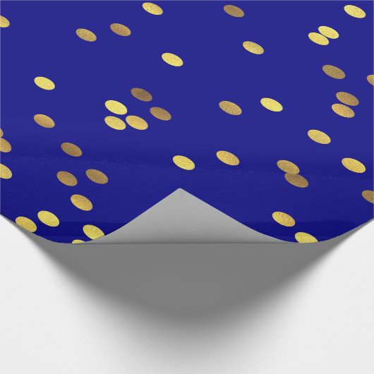 Het gouden Blauw van de Confettien van de Folie Cadeaupapier (Hoek)