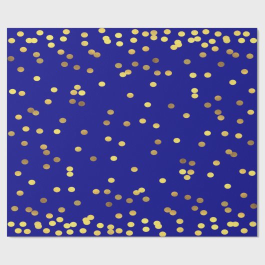 Het gouden Blauw van de Confettien van de Folie Cadeaupapier (Vlak)