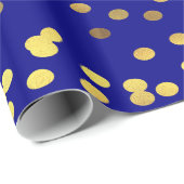 Het gouden Blauw van de Confettien van de Folie Cadeaupapier (Rol Hoek)