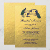 Het gouden Blauwe Vrijgezellenfeest van de Pauw Kaart (Voorkant / Achterkant)