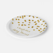 Het gouden Bord van het Baby shower van Confettien (Gekanteld)