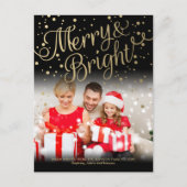 Het gouden Briefkaart van Kerstmis van de Foto van (Voorkant)