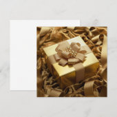 Het gouden cadeau save the date (Voorkant / Achterkant)