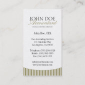 Het Gouden Document van de Strepen van het Visitekaartje (Achterkant)