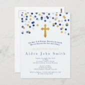 Het Gouden Doopsel van de Jongen van het baby Briefkaart (Voorkant / Achterkant)