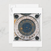 Het gouden en enamel klokgezicht, ontwerp waarmee  briefkaart (Voorkant / Achterkant)