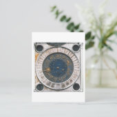 Het gouden en enamel klokgezicht, ontwerp waarmee  briefkaart (Staand voorkant)