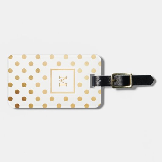 Het gouden en Witte Bagagelabel van de Stip (Voorkant horizontaal)
