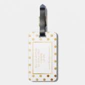 Het gouden en Witte Bagagelabel van de Stip (Achterkant verticaal)