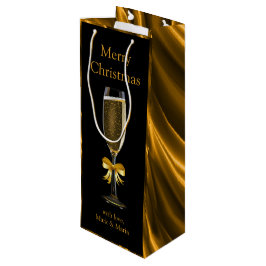 Het gouden en Zwarte Glas van Champagne Wijn Cadeautas