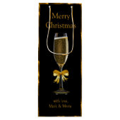 Het gouden en Zwarte Glas van Champagne Wijn Cadeautas (Voorkant)