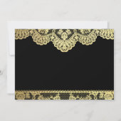 Het gouden en Zwarte Kant bewaart de Uitnodiging (Achterkant)