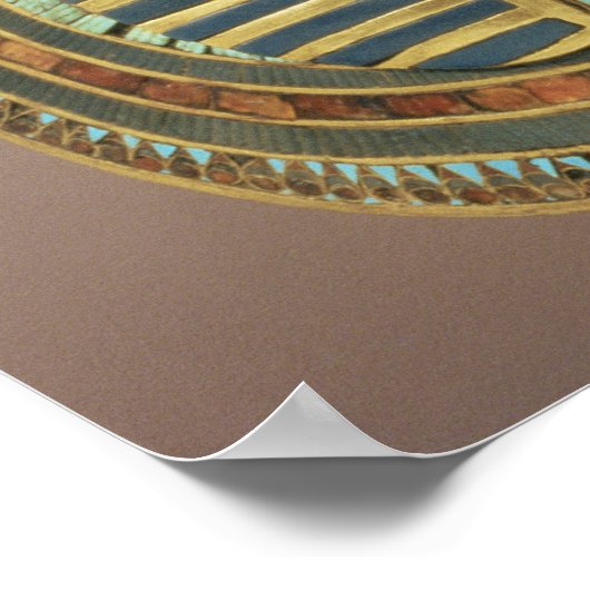 Het gouden funeraire masker, van de tombe van poster (Hoek)