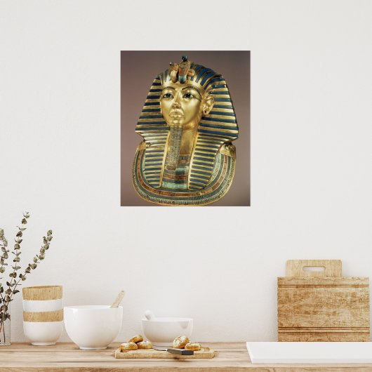 Het gouden funeraire masker, van de tombe van poster (Keuken)