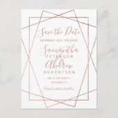 Het gouden geometrische witte manuscript van het r aankondigingskaart (Voorkant)