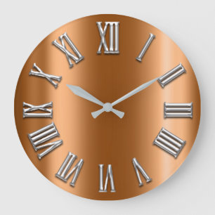 Het Gouden Grijze Metaal Grijze Zilveren Roman Grote Klok