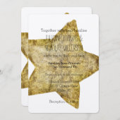 Het gouden Huwelijk van de Ster Glam Kaart (Voorkant / Achterkant)