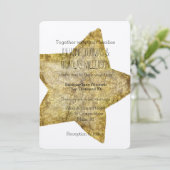 Het gouden Huwelijk van de Ster Glam Kaart (Staand voorkant)