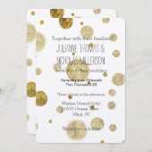 Het gouden Huwelijk van het Stip van de Confettien Kaart (Voorkant / Achterkant)