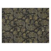 Het gouden In reliëf gemaakte patroon van Paisley Tafelkleed (Voorkant (Horizontaal))