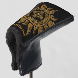 Het gouden Keltische kruis. Golfheadcover