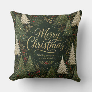 Het Gouden Kerstwoud Kussen