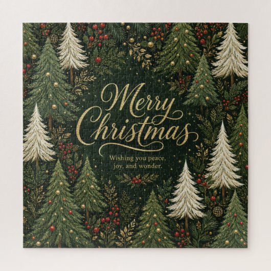 Het Gouden Kerstwoud Legpuzzel (Verticaal)