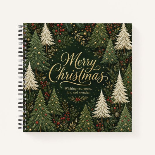 Het Gouden Kerstwoud Notitieboek (Voorkant)