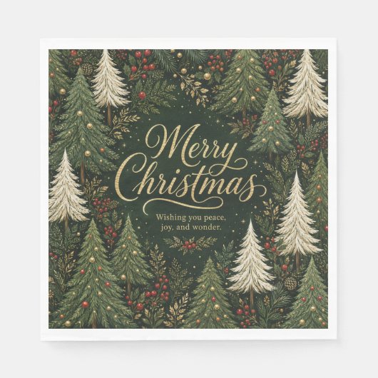 Het Gouden Kerstwoud Servet (Voorkant)