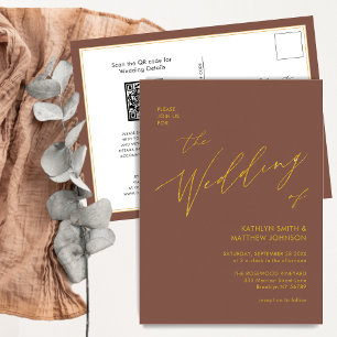 Het gouden Manuscript van de Code van Terracotta Q Uitnodiging Briefkaart