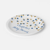 Het gouden Marineblauwe Bord van het Baby shower (Gekanteld)