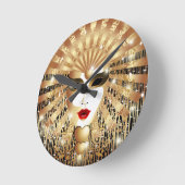 Het gouden Masker van de Partij van Venetië Ronde Klok (Hoek)