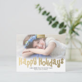 Het gouden Moderne Briefkaart van de Foto van de (Staand voorkant)